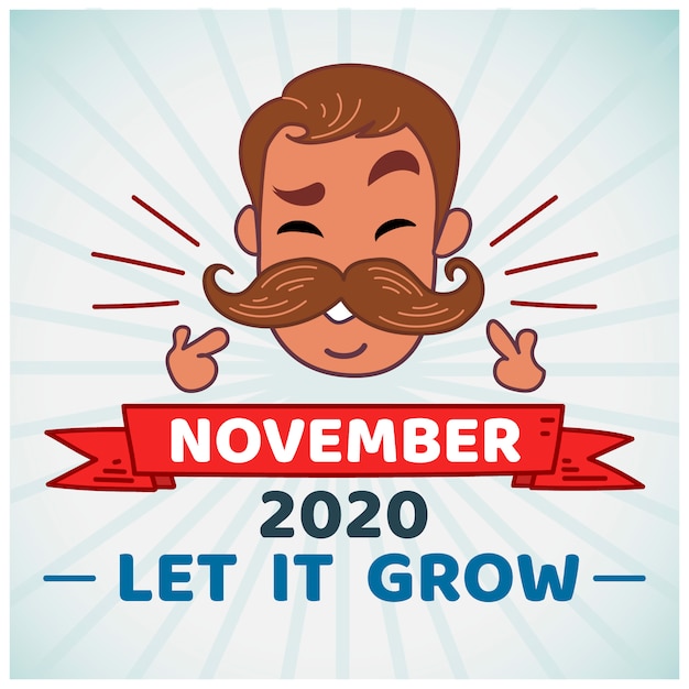 Movember achtergrond ontwerp