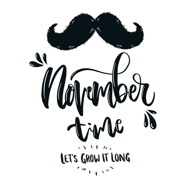 Movember concept met letters