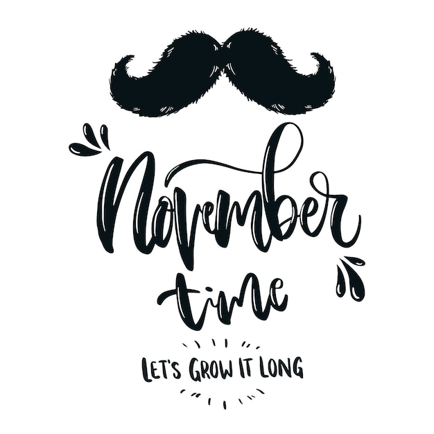 Movember concept met letters