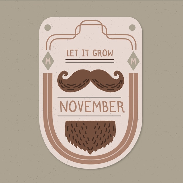 Movember-concept met vintage design