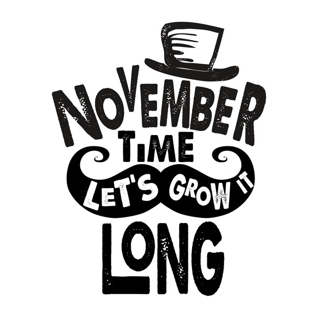 Movember lettering ontwerp