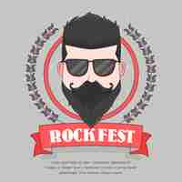 Gratis vector movember ontwerpachtergrond met hipster baard