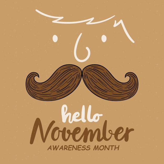 Movember snor bewustzijn achtergrond