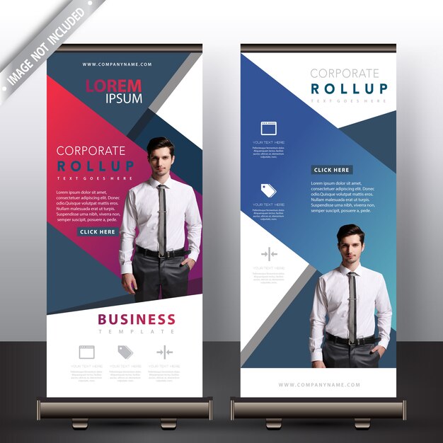 multi-color commerciële roll-up banners