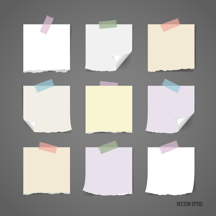 Gratis Vector multicolor gescheurde papieren collectie