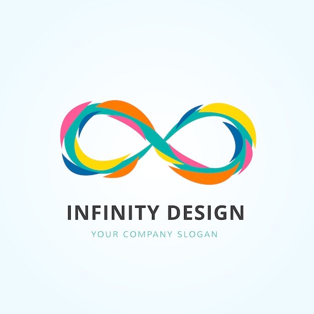 Multicolor infinity logo design
