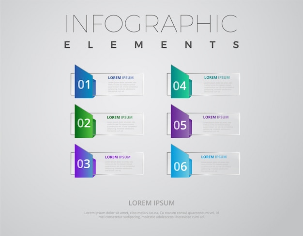 Multicolor infographic banners