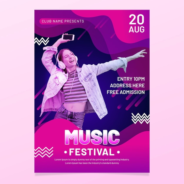 Muziek evenement poster