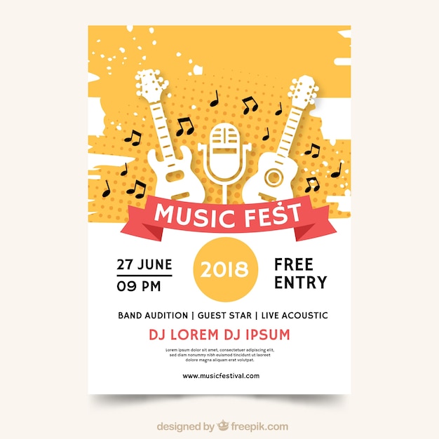 Muziek fest poster