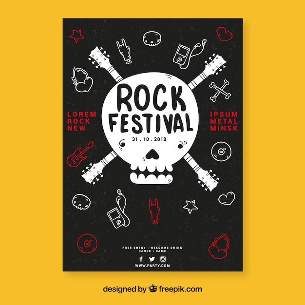 Muziek festival poster sjabloon