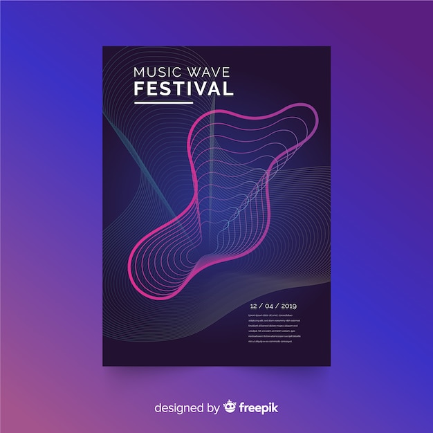 Muziek festival poster sjabloon