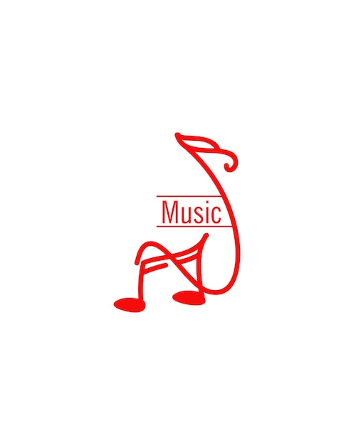 Muziek Logo Vector sjabloon.