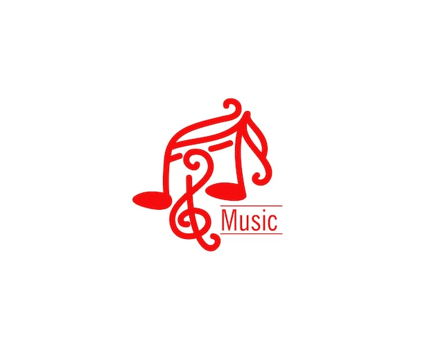 Muziek Logo Vector Sjabloon