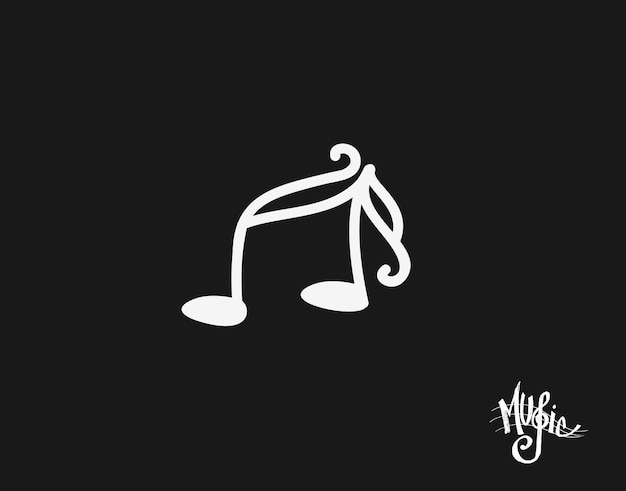 Muziek Logo Vector Sjabloon