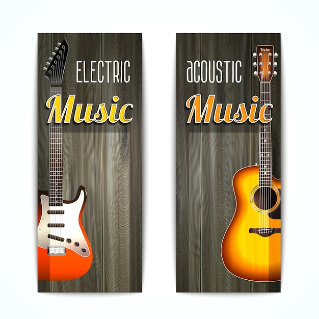 Gratis vector muziekbanner instellen