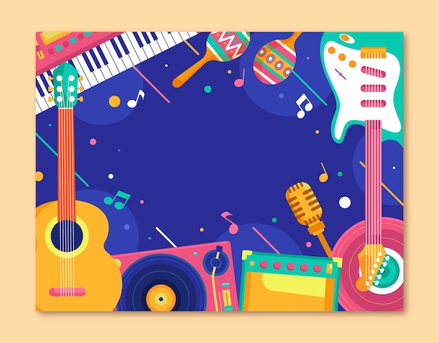 Gratis vector muziekfestival photocall-sjabloon