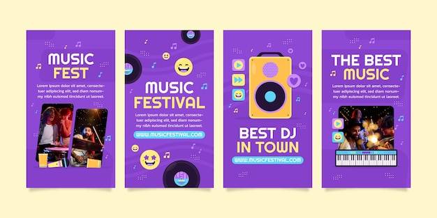 Gratis vector muziekfestival sjabloonontwerp