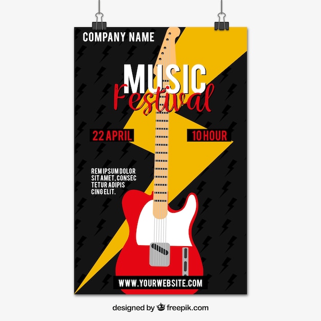 Gratis vector muziekfestivalaffiche