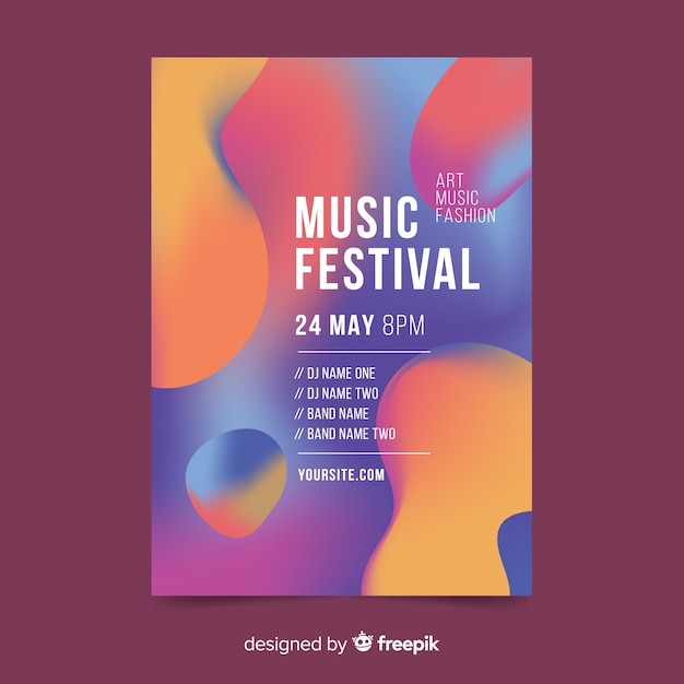 Gratis vector muziekfestivalaffiche