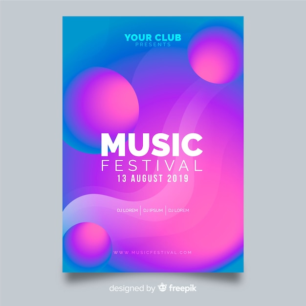 Gratis vector muziekfestivalaffiche