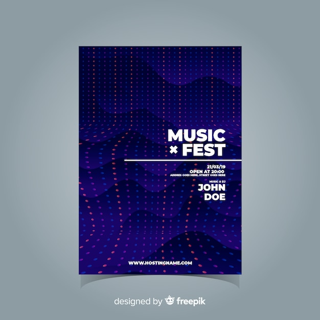 Gratis vector muziekfestivalaffiche