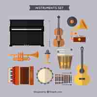 Gratis vector muziekinstrumenten set