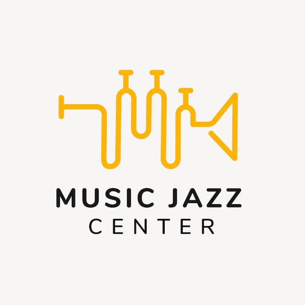 Muziekschool logo sjabloon, entertainment business branding ontwerp vector