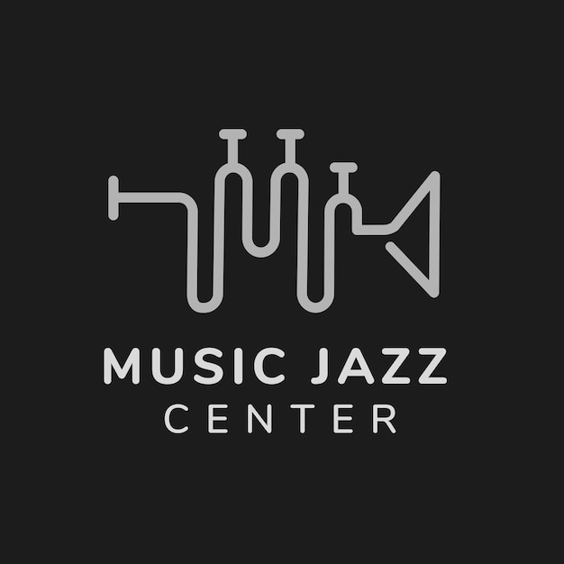 Muziekschool logo sjabloon, entertainment business branding ontwerp vector
