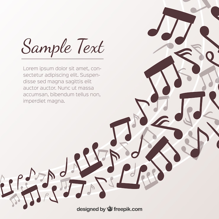 Gratis Vector muzikale achtergrondnoten