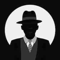 Gratis vector mysterieus gangsterkarakter