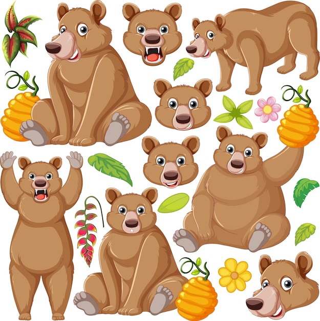 Gratis vector naadloos patroon met schattige dieren