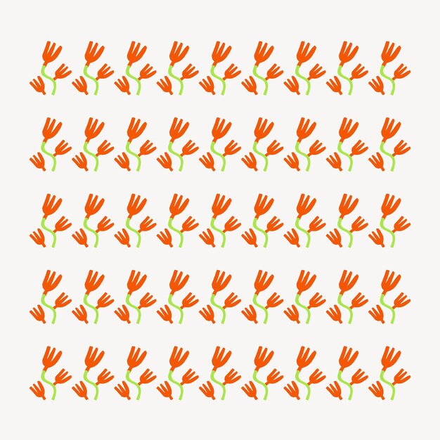 Naadloze bloem illustrator penseelstreek vector set