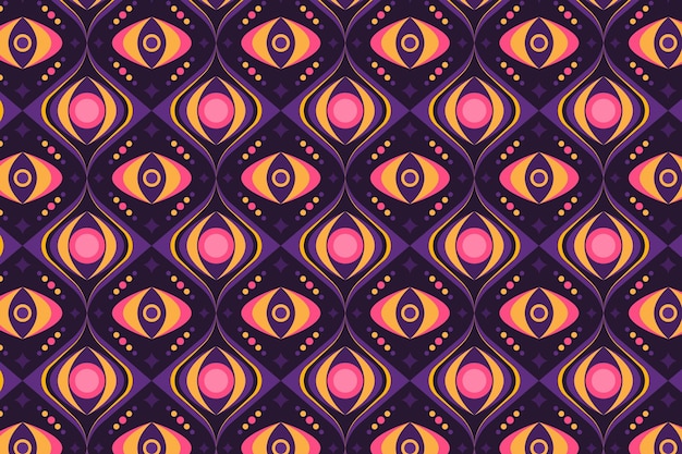 Naadloze geometrische vormen groovy patroon textuur