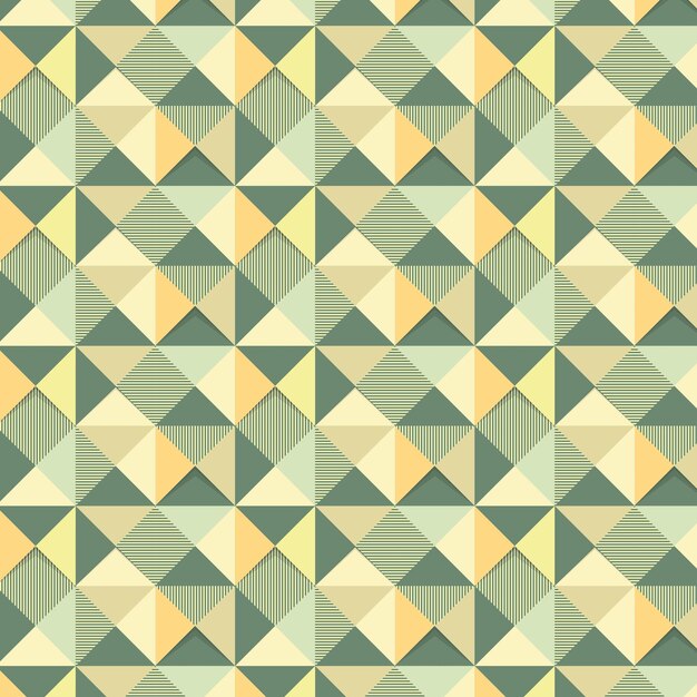 Naadloze groene geometrische driehoek patroon achtergrond ontwerp resource vector