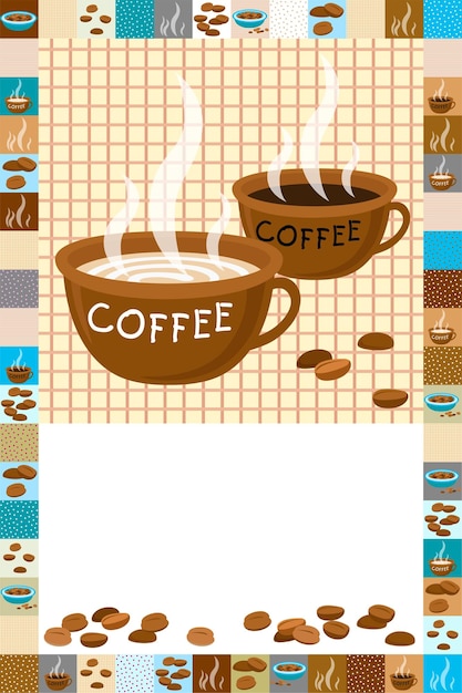 Naadloze patroon van koffie