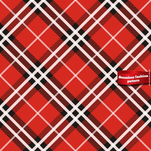 Gratis vector naadloze plaid patroon in rode tinten