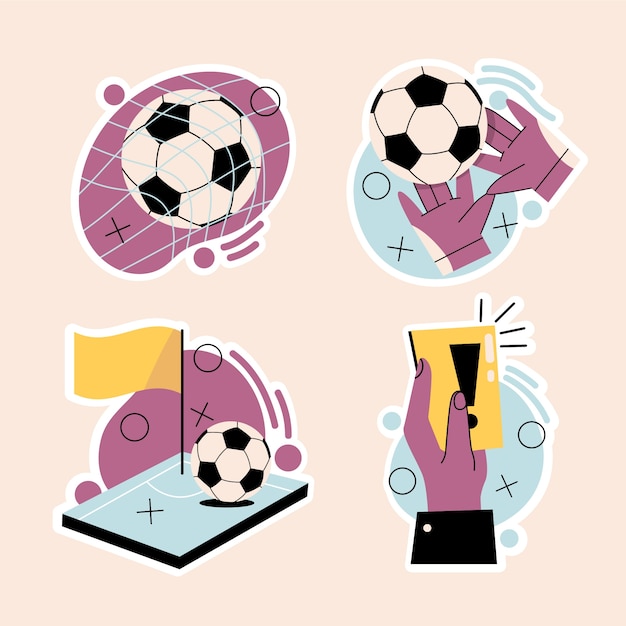 Naïeve verzameling voetbalstickers