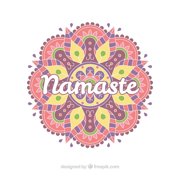 Namaste achtergrond van prachtige mandala