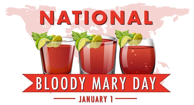 Gratis vector nationaal bloody mary day-pictogram