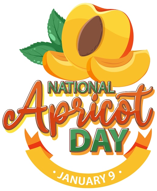 Gratis vector nationale abrikozendag icoon