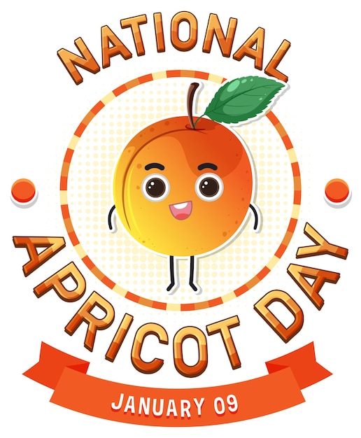 Gratis vector nationale abrikozendag icoon