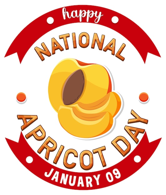 Gratis vector nationale abrikozendag icoon