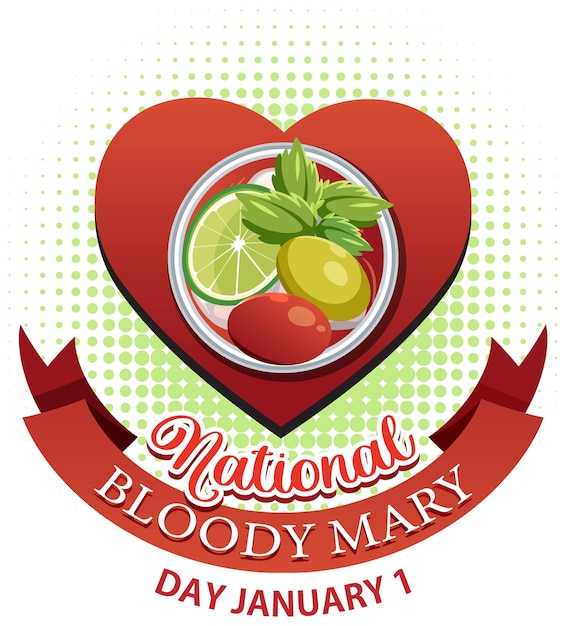 Nationale bloody mary day-bannerontwerp