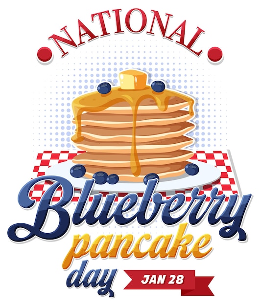 Nationale blueberry pancake day-banner