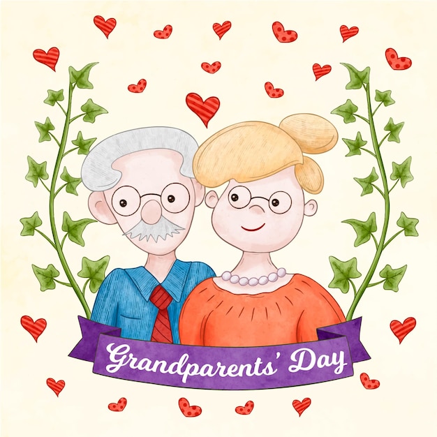 Gratis vector nationale grootouders dag evenement