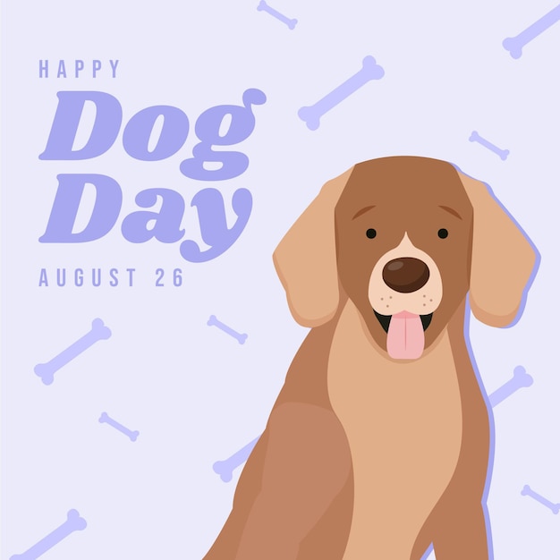 Gratis vector nationale hondendag illustratie