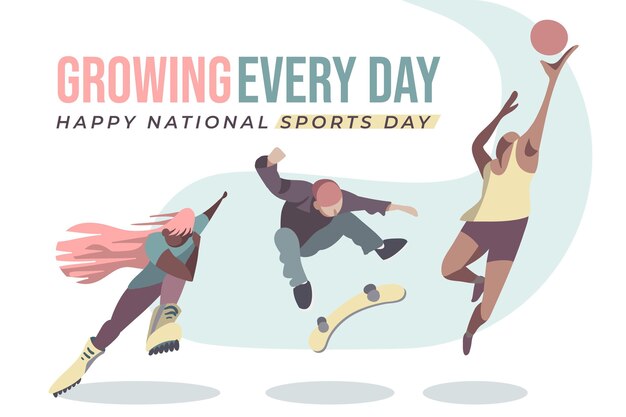 Nationale sportdag illustratie