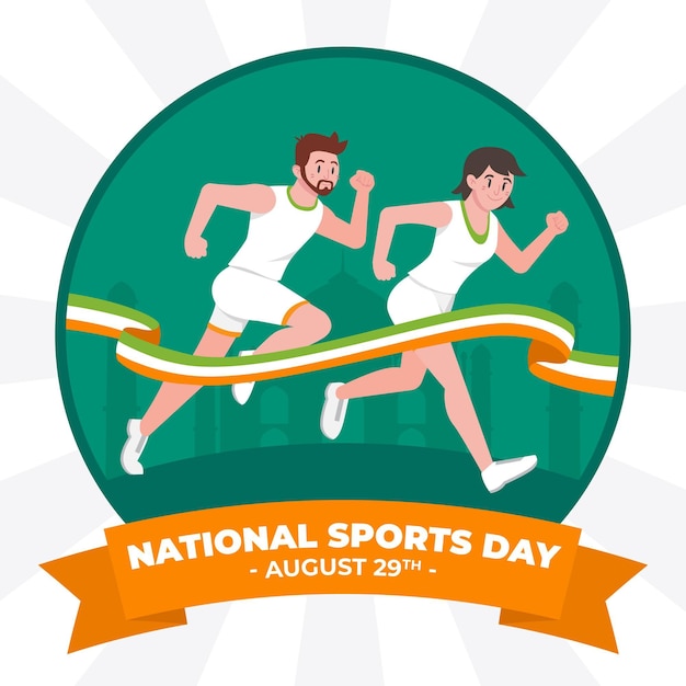 Gratis vector nationale sportdag illustratie