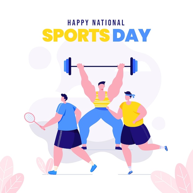 Nationale sportdag illustratie