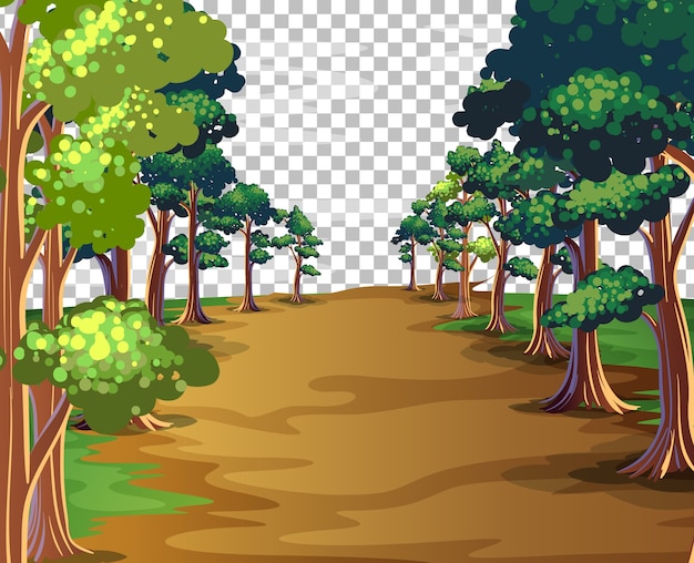 Gratis vector natuur buiten landschap transparante achtergrond